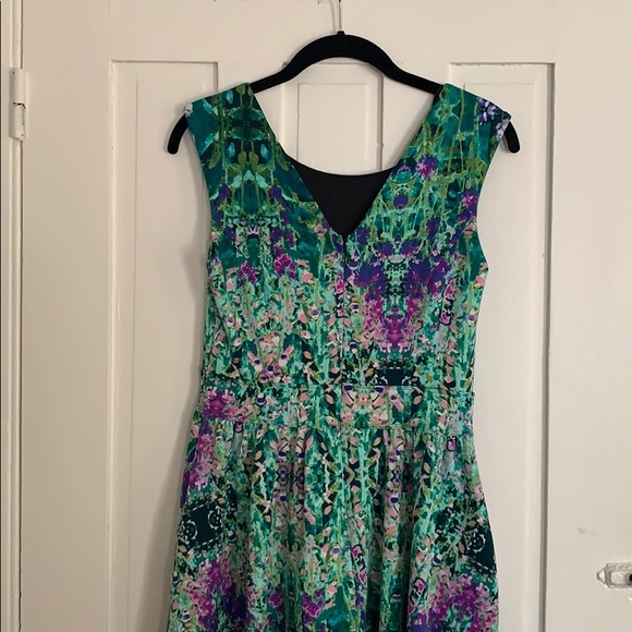 Cynthia Rowley A-Line Dress Abstract Floral Size 6 - Picture 6 of 7